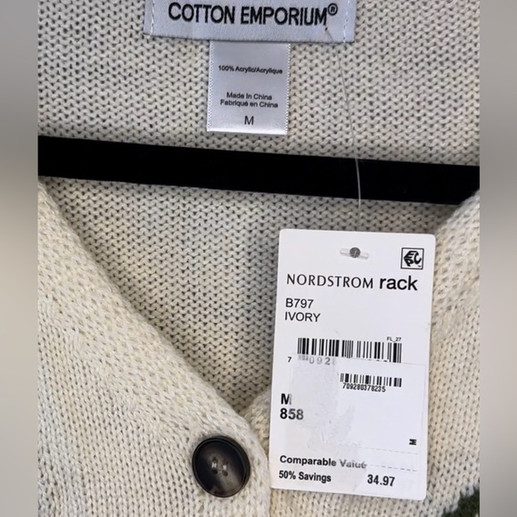 NWT Cotton Emporium Cherry Knit Cardigan - Picture 5 of 6